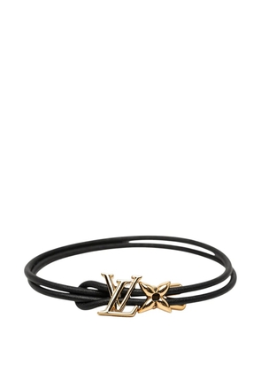 Louis Vuitton Pre-Owned 2024 Leather LV Bloom Bracelet costume bracelet - Black