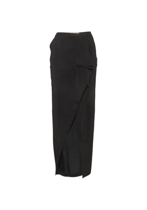 Rick Owens draped maxi skirt - Black