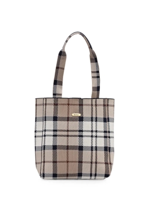 Barbour Layla tartan-check tote bag - Neutrals