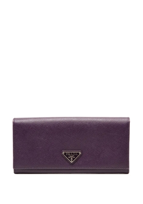 Prada Pre-Owned 2000-2013 Saffiano Bifold Wallet long wallets - Purple