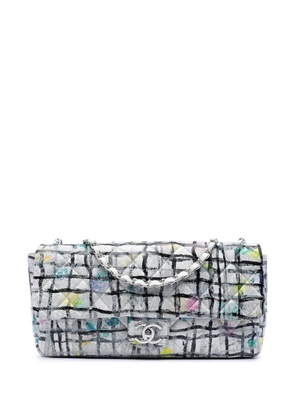 CHANEL Pre-Owned 2014 Medium Calfskin Hand Painted Graffiti Flap shoulder bag - White