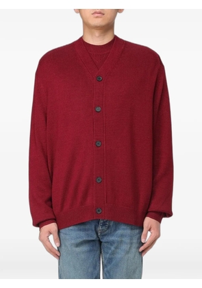 Emporio Armani v-neck button-up cardigan - Red