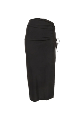 SANDRO ruched-detail midi skirt - Black