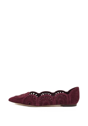 Tory Burch Leyla laser-cut ballet flats - Purple