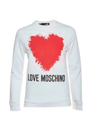 Love Moschino heart-print sweatshirt - White