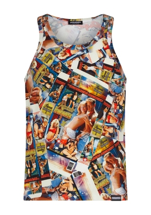 DSQUARED2 graphic-print tank top - Blue