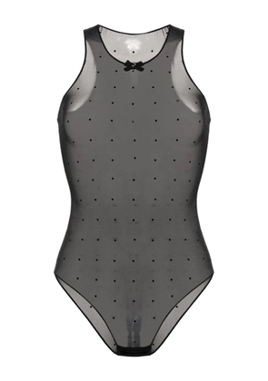 DSQUARED2 rhinestone-embellished mesh bodysuit - Black