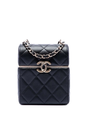 CHANEL Pre-Owned 2021 Small Quilted Lambskin Box With Chain crossbody bag - Black