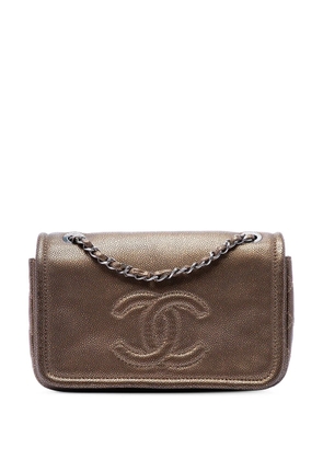 CHANEL Pre-Owned 2010-2011 Small Metallic Caviar CC Timeless Flap shoulder bag - Brown