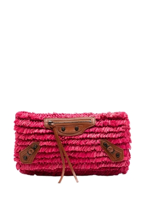 Balenciaga Pre-Owned 2005 Raffia Motocross Classic Envelope clutch bag - Pink