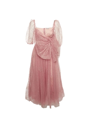 Red Valentino Vintage glittered bow-embellished dress - Pink