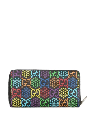Gucci Pre-Owned 2016-2026 GG Supreme Psychedelic Zip Around Wallet long wallets - Black