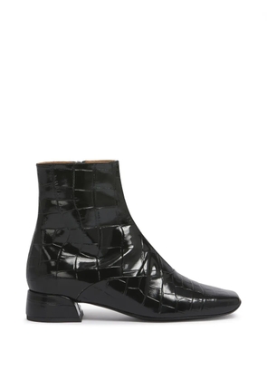Marni croc-effect ankle boots - Black