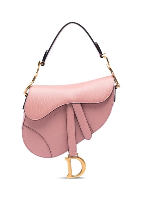 Christian Dior Pre-Owned 2018 Mini Grained Calfskin Saddle Bag satchel - Pink