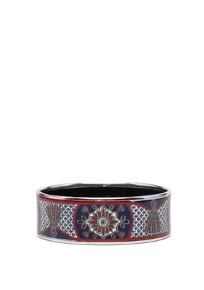 Hermès Pre-Owned 20th Century Wide Passementerie Enamel Bangle 65 costume bracelet - Blue