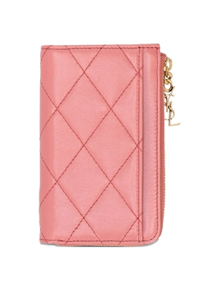 Saint Laurent Cassandre Bijou zip card holder - Pink