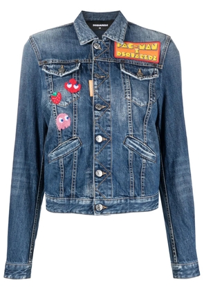 DSQUARED2 x Pac-Man appliqué denim jacket - Blue
