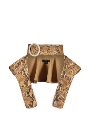 Ellery snake-effect peplum belt - Neutrals