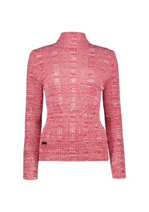 Ellery ribbed-knit high-neck sweater - Red