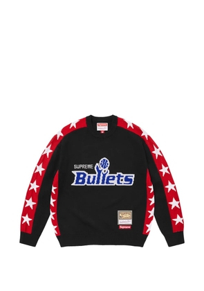 Supreme x Mitchell & Ness NBA star-intarsia sweater - Black