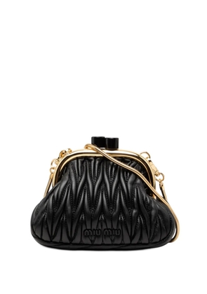 Miu Miu Pre-Owned 2010-2026 Mini Matelasse Nappa Belle crossbody bag - Black