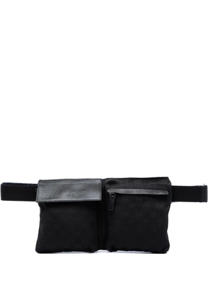 Gucci Pre-Owned 2000-2015 GG Canvas Double Pocket belt bag - Black