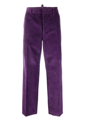 DSQUARED2 corduroy straight-leg trousers - Purple