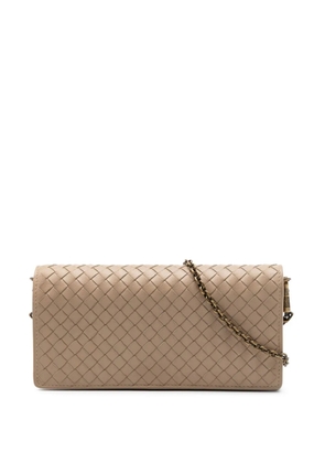 Bottega Veneta Pre-Owned 2012-2026 Nappa Intrecciato Wallet On Chain crossbody bag - Brown
