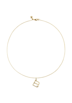 Monica Vinader solitaire diamond initial B pendant - Gold
