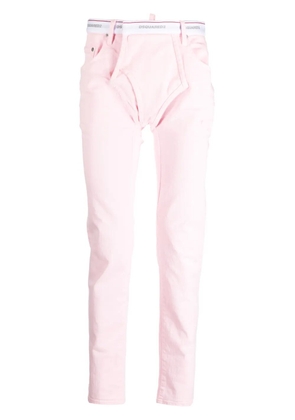 DSQUARED2 briefs-design straight leg trousers - Pink