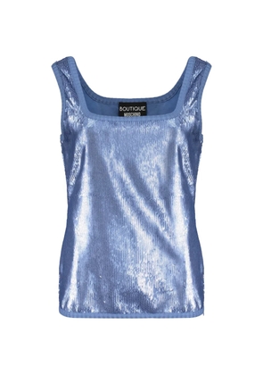 Boutique Moschino sequin-embellished top - Blue