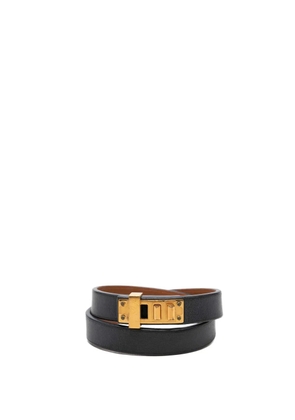 Hermès Pre-Owned 2016 Swift Mini Dog Double Tour Bracelet costume bracelet - Black
