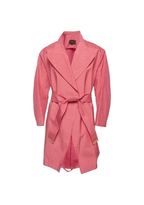 Louis Vuitton Pre-Owned belted wide-lapel coat - Pink