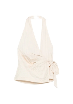 Simkhai Bria wrap-style top - Neutrals