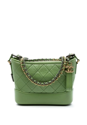 CHANEL Pre-Owned 2021-2026 Small Quilted Aged Calfskin Gabrielle Hobo crossbody bag - Green