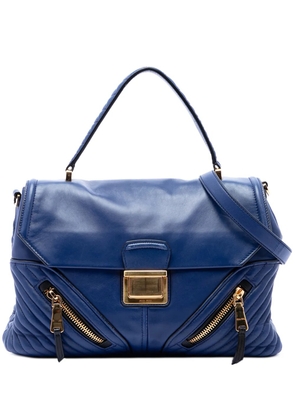 Miu Miu Pre-Owned 2000-2026 Quilted Nappa Biker Top Handle Bag satchel - Blue