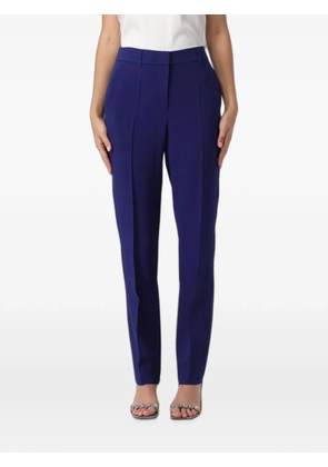 Emporio Armani cady crepe pressed-crease trousers - Blue