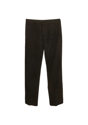 Christian Dior Pre-Owned pinstripe straight-leg trousers - Black