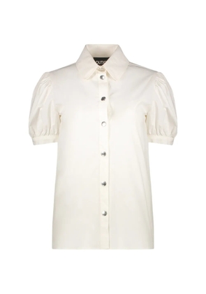 Boutique Moschino puff-sleeve button-up shirt - Neutrals