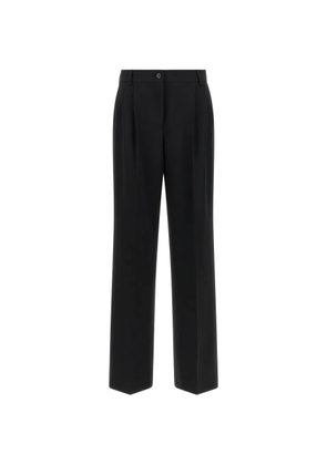 Dolce & Gabbana double-pleat flared trousers - Black