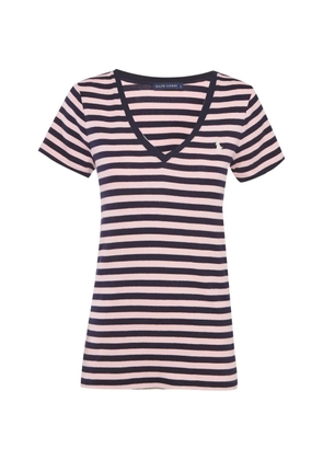 Ralph Lauren Vintage striped V-neck T-shirt - Blue