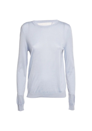 Red Valentino Vintage tulle trim sweater - Blue