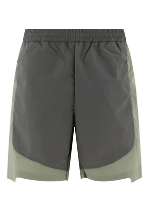 Jean-Luc A. Lavelle panelled elasticated-waist shorts - Green