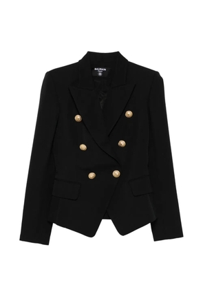 Balmain double-breasted wool blazer - Black