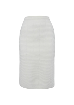 Giorgio Armani Pre-Owned rib-knit pencil mini skirt - Neutrals
