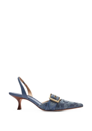 Coach crystal-embellished buckled pumps - Blue
