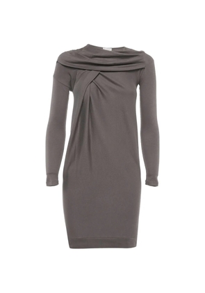 Brunello Cucinelli pleated knit dress - Grey