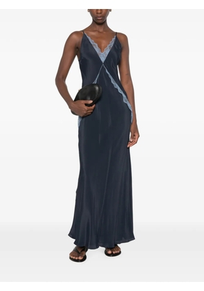 SIR. Elsie lace-trim maxi dress - Blue