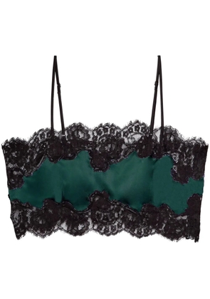 Fleur Du Mal lace-trim top - Green