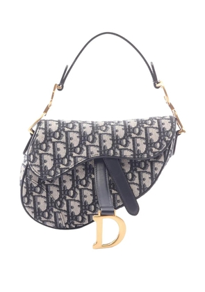 Christian Dior Pre-Owned 2000-2026 Mini Oblique Canvas Saddle Bag satchel - Blue
